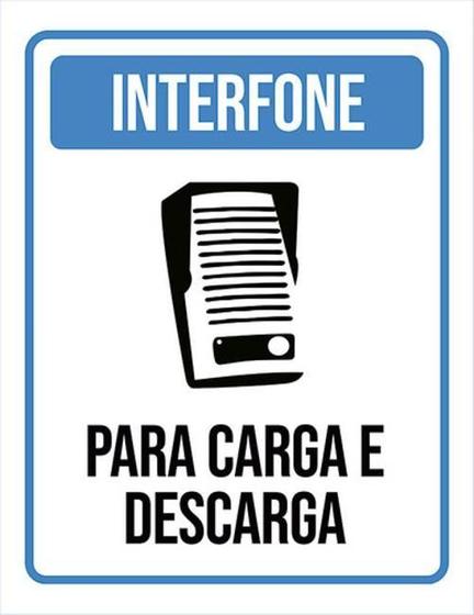 Imagem de Kit 3 Placas Interfone Carga Descarga Desenho