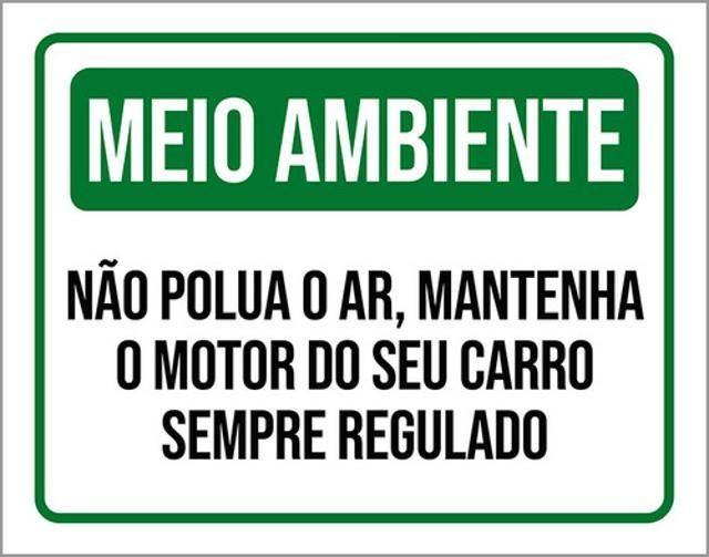 Imagem de Kit 3 Placas Meio Ambiente Não Polua Ar 36X46