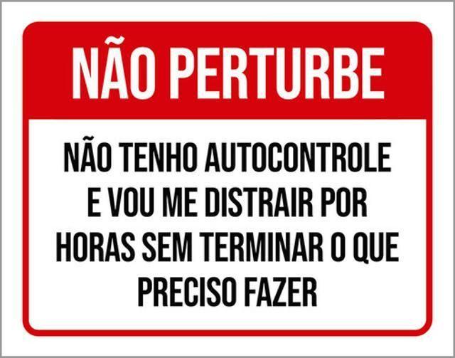 Imagem de Kit 3 Placas Não Perturbe Autocotrole Distrair Horas