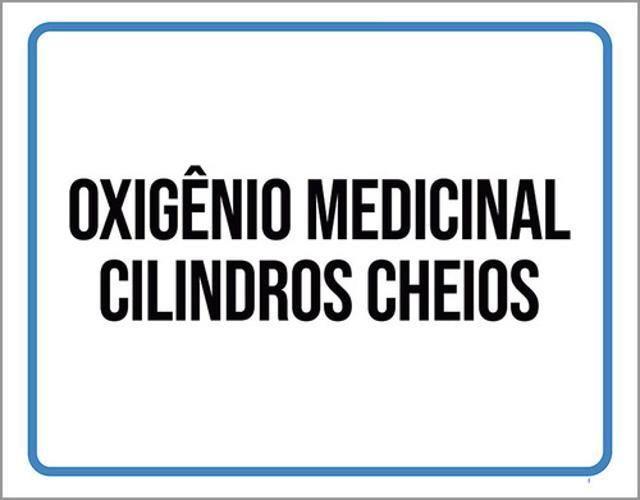 Imagem de Kit 3 Placas Oxigênio Medicinal Cilindros Cheios 36X46