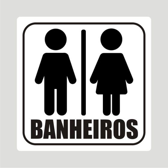 Imagem de Kit 3 Placas para Banheiros - Feminino - Masculino - Geral