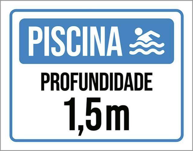 Imagem de Kit 3 Placas Piscina Profundidade 1M5 36X46