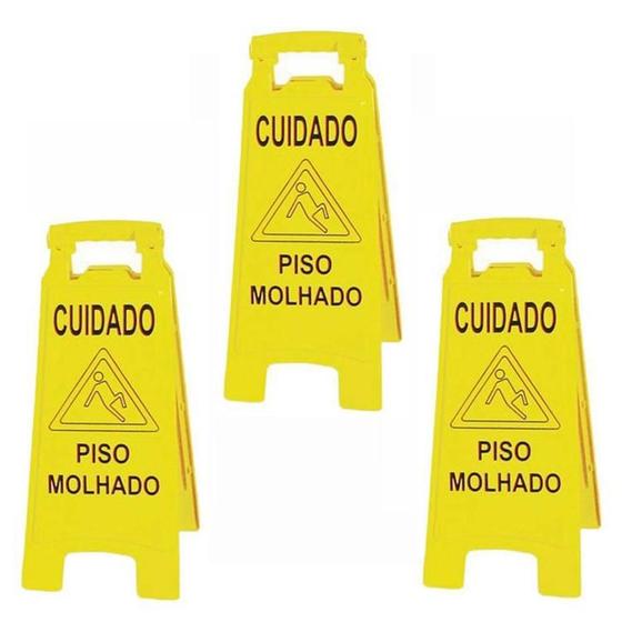 Imagem de Kit 3 Placas Piso Molhado