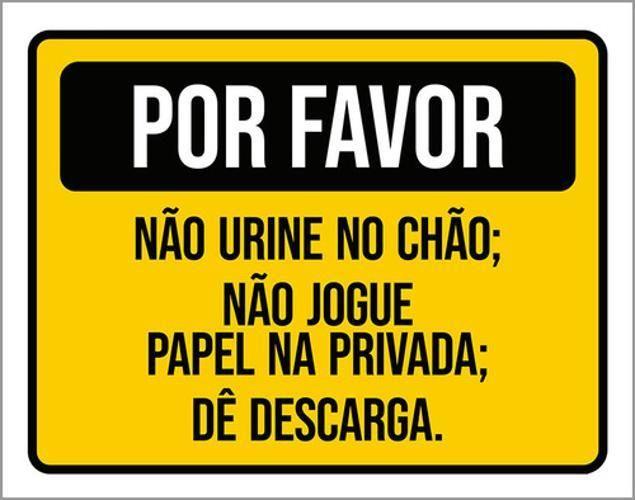 Imagem de Kit 3 Placas Por Favor Não Urine Chão Jogue Papel