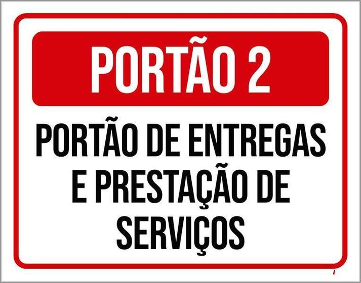 Imagem de Kit 3 Placas Portão 2 Portão Entregas Prestação Serviços