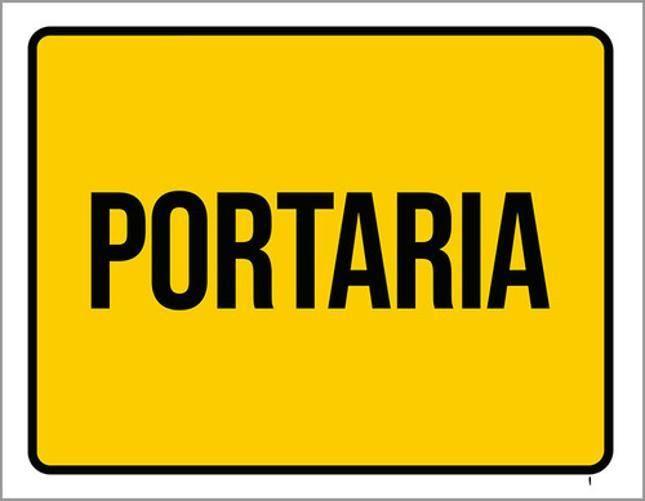 Imagem de Kit 3 Placas Portaria Setor Amarela