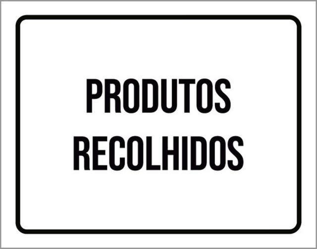 Imagem de Kit 3 Placas Produtos Recolhidos Setor 36X46