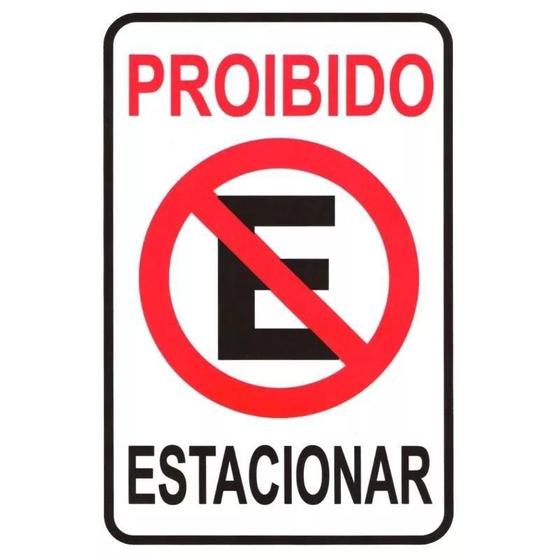 Imagem de Kit 3 - Placas Proibido Estacionar  Dia E Noite 3 Unidades