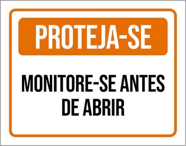 Imagem de Kit 3 Placas Proteja-Se Monitore-Se Antes De Abrir 36X46