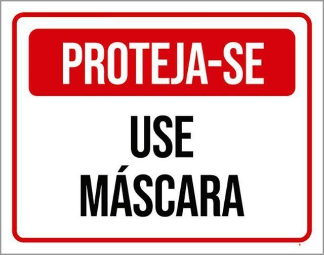 Imagem de Kit 3 Placas Proteja-Se Use Máscara Vermelha