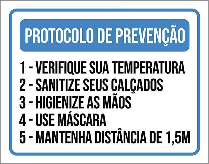 Imagem de Kit 3 Placas Protoicolo De Prevenção Higiene