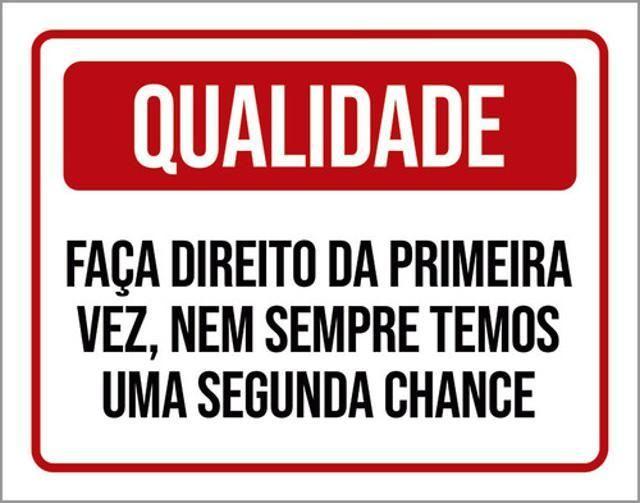 Imagem de Kit 3 Placas Qualidade Faça Direito Primeira Vez 36X46