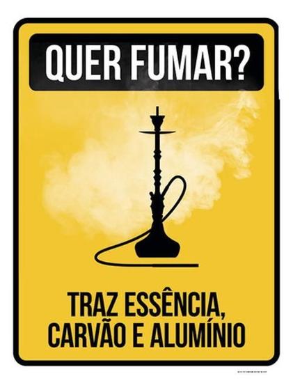 Imagem de Kit 3 Placas Quer Fumar Tr Essência 36X46