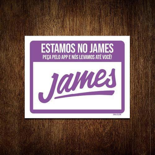 Imagem de Kit 3 Placas Restaurante Lanchonete Estamos No James