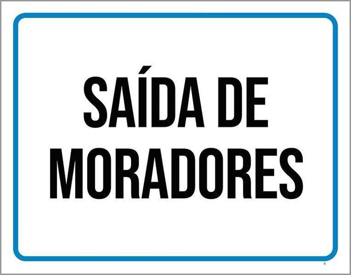 Imagem de Kit 3 Placas - Saída De Moradores