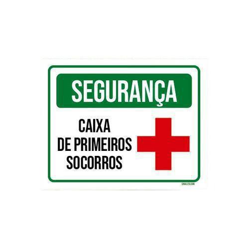 Imagem de Kit 3 Placas Segurança Caixa Primeiros Socorros