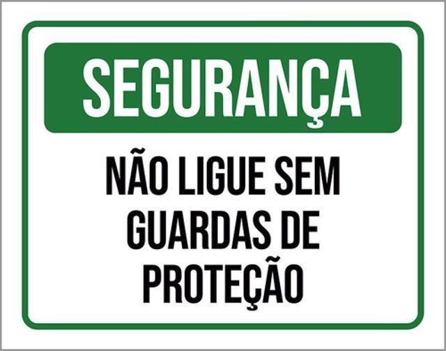 Imagem de Kit 3 Placas Segurança Não Ligue Guardas Proteção 36X46