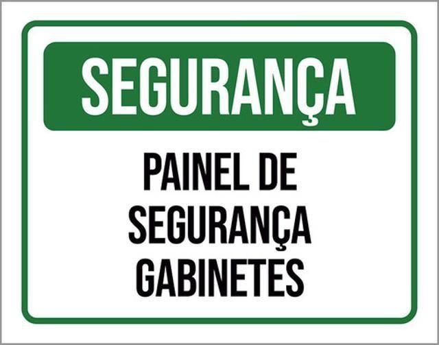 Imagem de Kit 3 Placas Segurança Painel Gaginetes 36X46