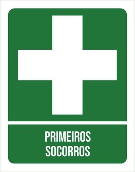 Imagem de Kit 3 Placas Setor Verde Primeiros Socorros 36X46