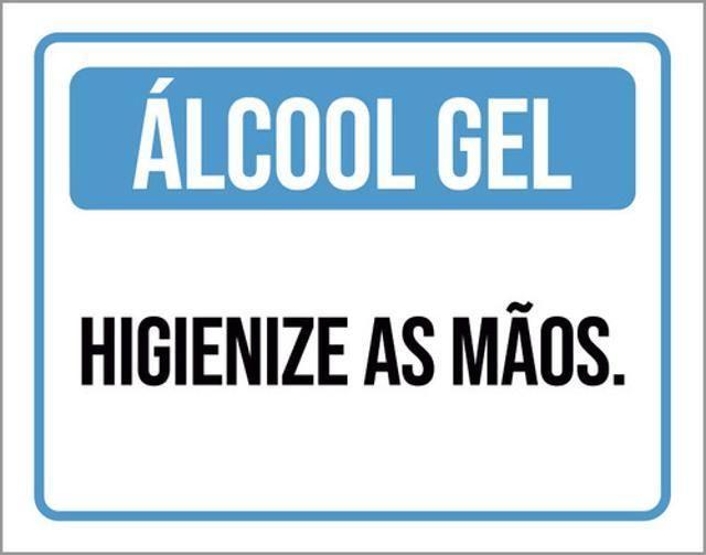 Imagem de Kit 3 Placas Sinalização - Álcool Gel Higienize As Mãos