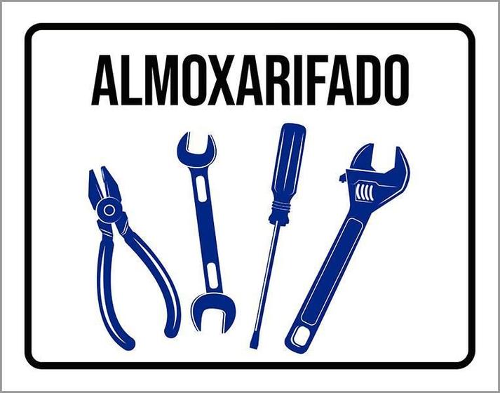 Imagem de Kit 3 Placas Sinalização Almoxarifado Ferramentas