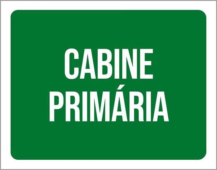 Imagem de Kit 3 Placas Sinalização Ambiente Cabine Primária