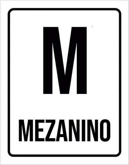 Imagem de Kit 3 Placas Sinalização Ambiente Mezanino