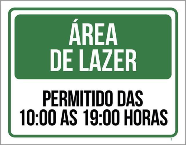 Imagem de Kit 3 Placas Sinalização - Área De Ler Horário Permitido