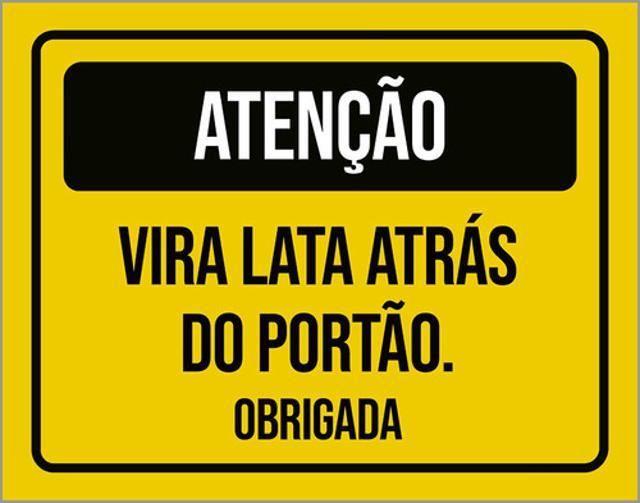 Imagem de Kit 3 Placas Sinalização - Atenção Vira Lata Atrás Do Portão