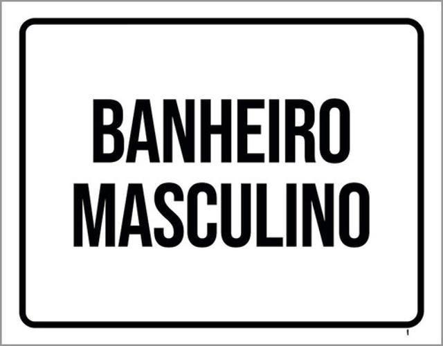 Imagem de Kit 3 Placas Sinalização - Banheiro Masculino Setor