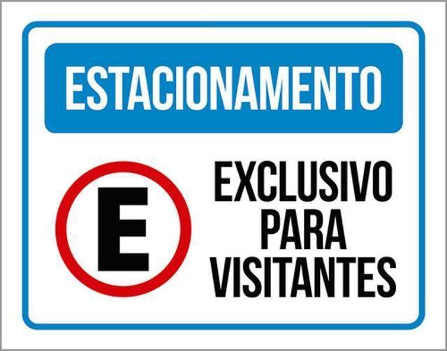 Imagem de Kit 3 Placas Sinalização Estacionamento Exclusivo Visitantes