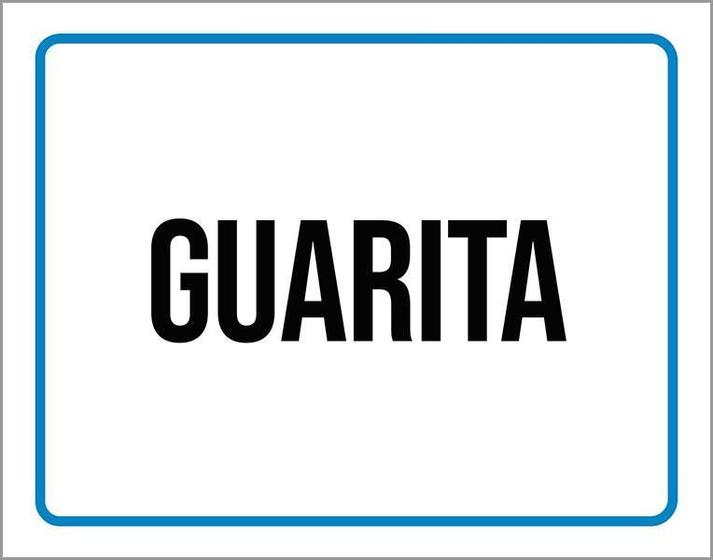 Imagem de Kit 3 Placas Sinalização - Guarita ul