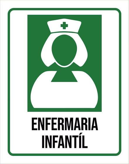 Imagem de Kit 3 Placas Sinalização Hospitalar Enfermaria Infantíl