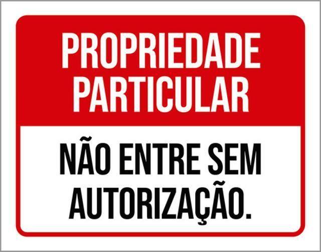 Imagem de Kit 3 Placas Sinalização - Não Entre Sem Autorização