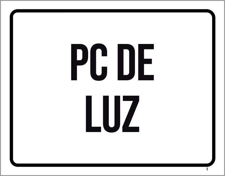 Imagem de Kit 3 Placas Sinalização Pc De Luz