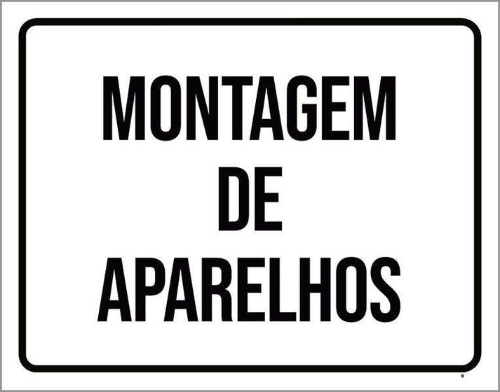 Imagem de Kit 3 Placas Sinalização Setor Montagem De Aparelhos