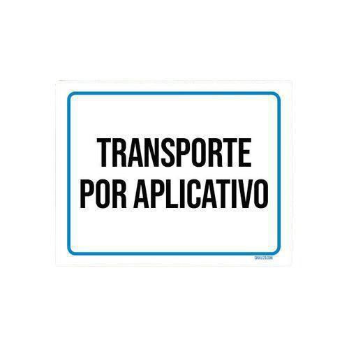 Imagem de Kit 3 Placas Sinalização Transporte Por Aplicativo