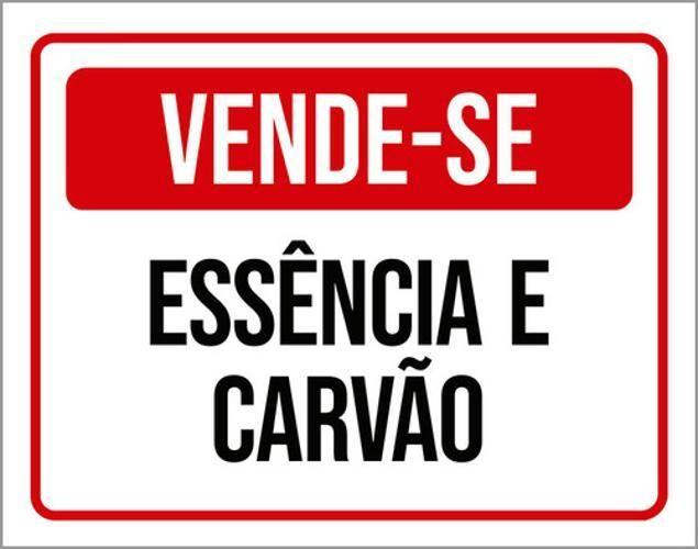 Imagem de Kit 3 Placas Sinalização - Vende-Se Essência E Carvão