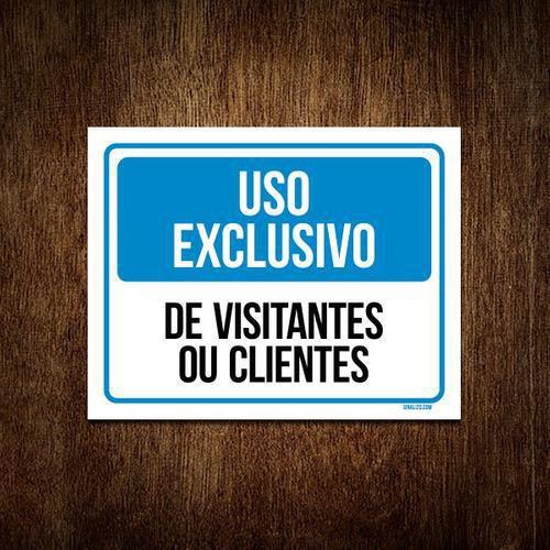 Imagem de Kit 3 Placas - Uso Exclusivo Visitantes Clientes