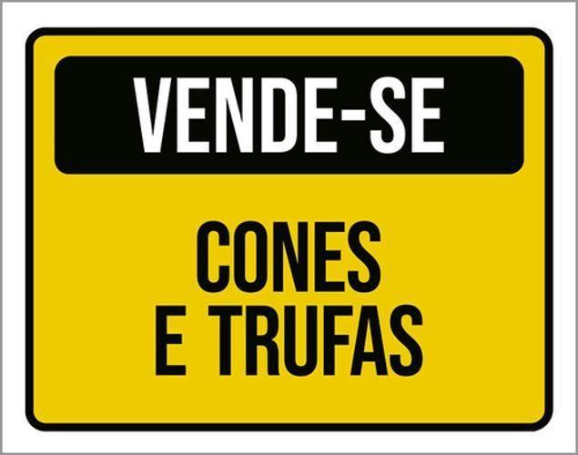 Imagem de Kit 3 Placas Vende-Se Cones E Trufas 36X46