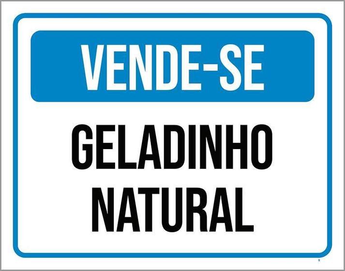 Imagem de Kit 3 Placas Vende-Se Geladinho Natural