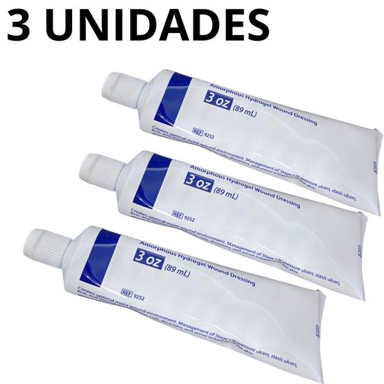 Kit 3 Pomada Kendall Gel Para Queimaduras de 1 e 2 Grau Cicatrizante (3 Oz) Hydrogel 85gr