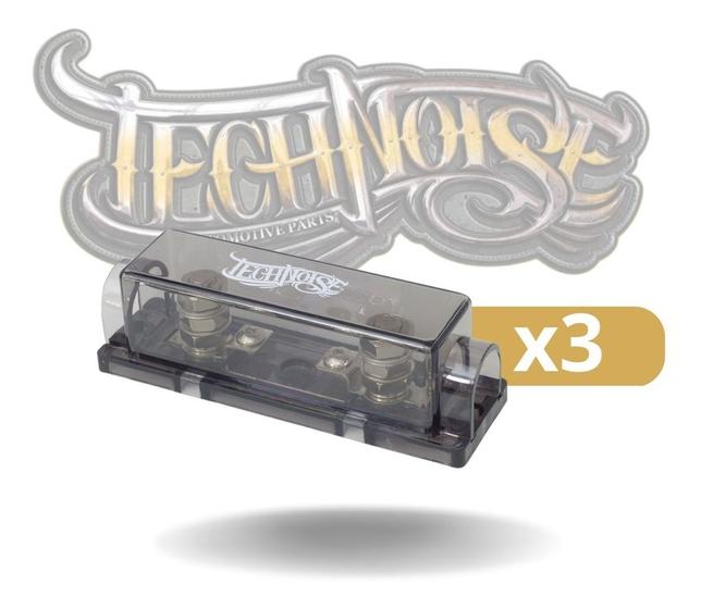 Imagem de Kit 3 Porta Fusível Technoise Dynamic P/ Fusível Faca ANL