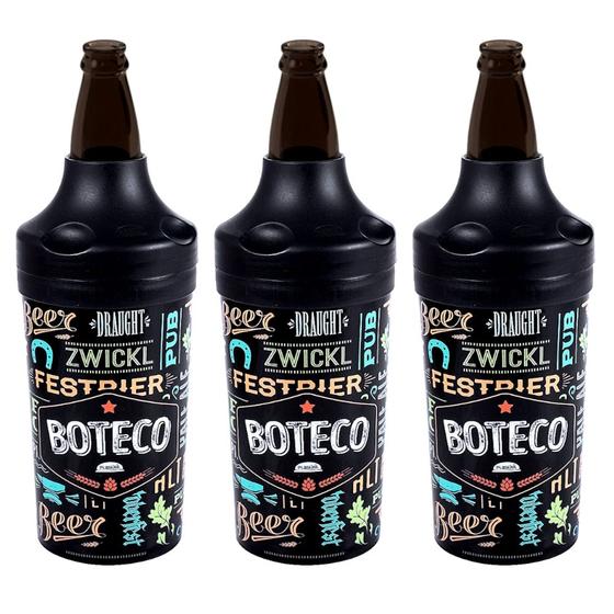 Imagem de Kit 3 Porta Garrafa de Cerveja 600ml Bares Buteco Lettering