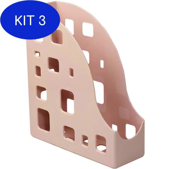 Imagem de Kit 3 Porta Revista Dellocolor Rosa