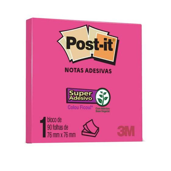 Imagem de Kit 3 post-it 76x76 pink neon 90f