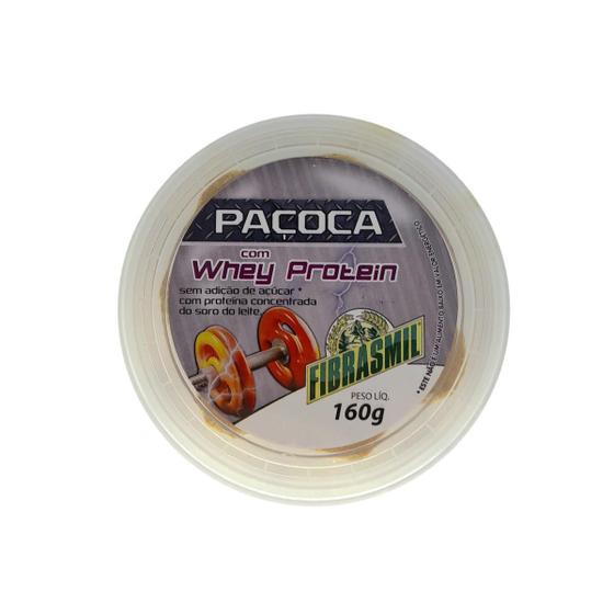 Imagem de Kit 3 Pote Paçoca Sem Açúcar Com Whey Protein Fibrasmil 160G