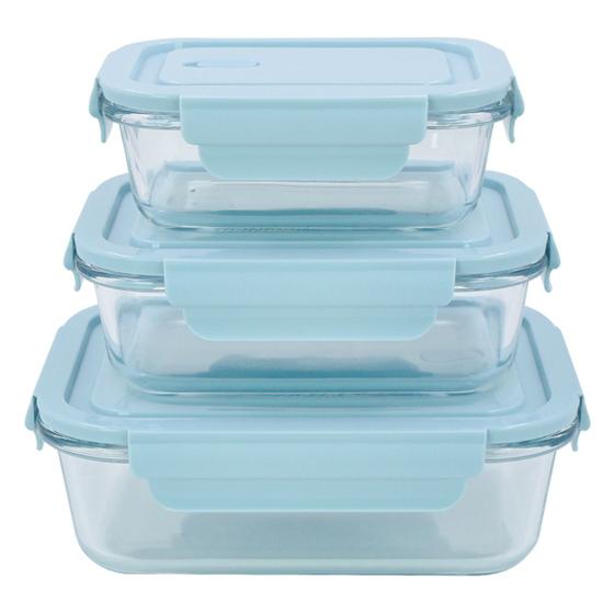 Ernesto Set Contenitori 3 Pezzi Salvafreschezza In Vetro Ermetici - Foto 4