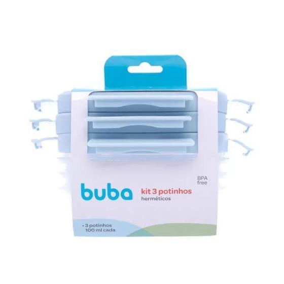 Menor preço em Kit 3 Potinhos Herméticos Azul 