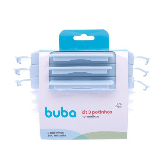 Kit 3 Potinhos Herméticos Buba para Papinha 100ml Menor preço em Kit 3 Potinhos Herméticos Buba para Papinha 100ml